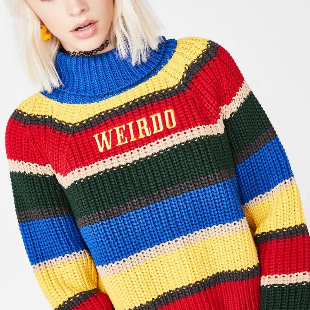 Minga Weirdo Knit Striped Sweater